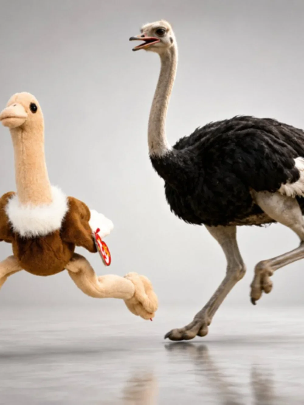 Ty Beanie Baby Stretch The Ostrich With Tags Attatched